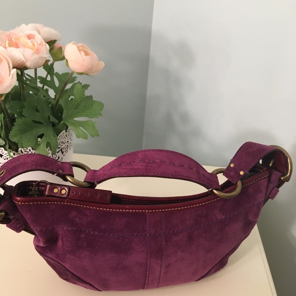 Coach plum purple suede soho hobo small purse